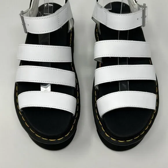 Dr Martens Blaire Quad White Hydro Leather Sandals Womens Size 9 STORE MODEL - Picture 12 of 16